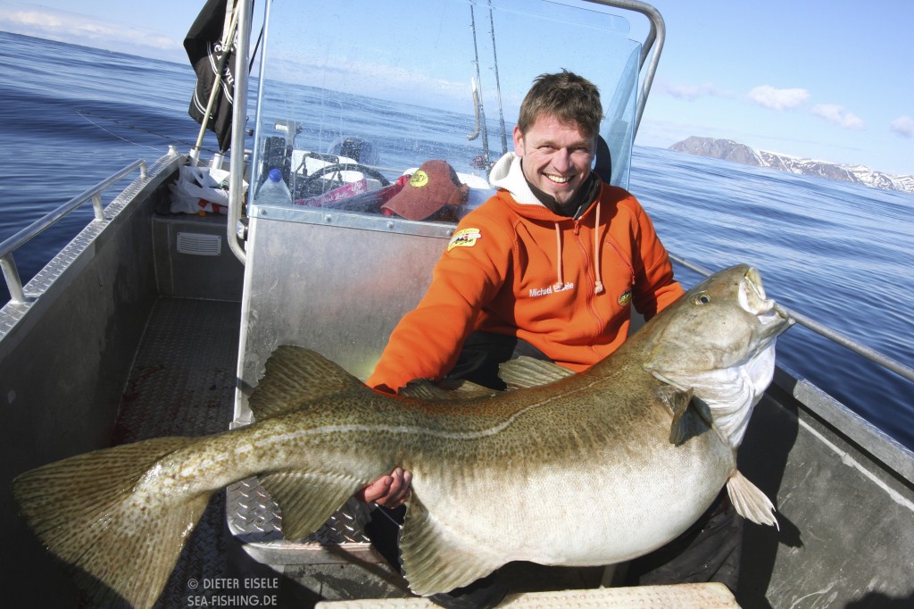 Wereld record kabeljauw 47kg gevangen door onze gast Michael Eisele